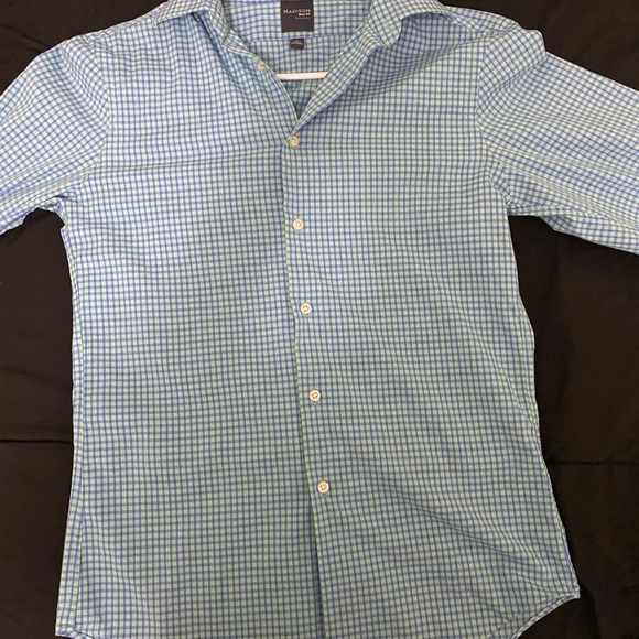 MADISON MENS DRESS SHIRT LONG SLEEVE SLIM FIT - Picture 11 of 12